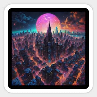 City ​​view of night Sticker